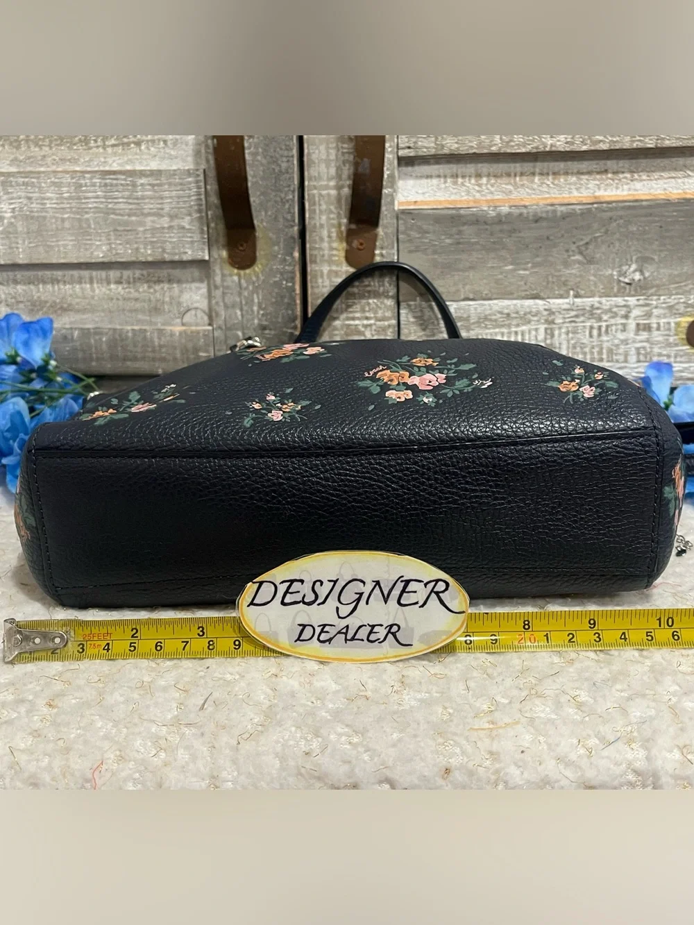 COACH Prairie Satchel Rose Bouquet Midnight Blue 91603